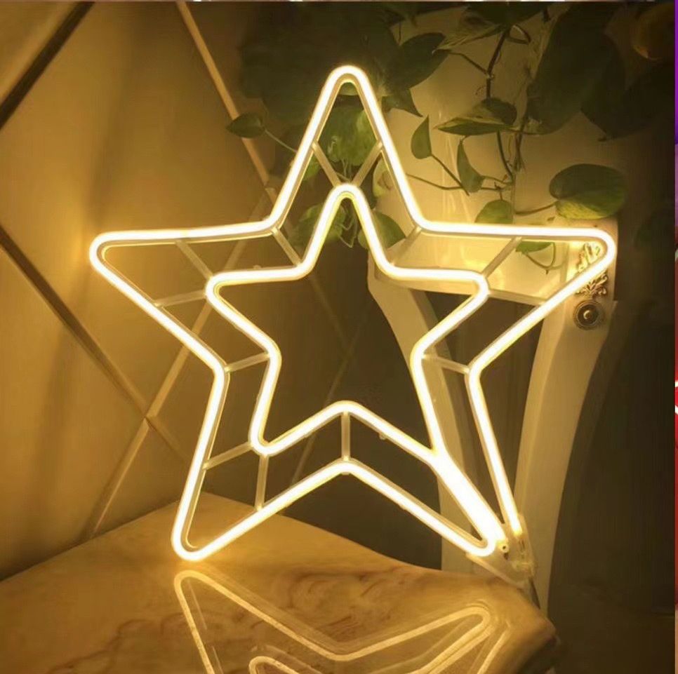 estrella de navidad tubo decorativa