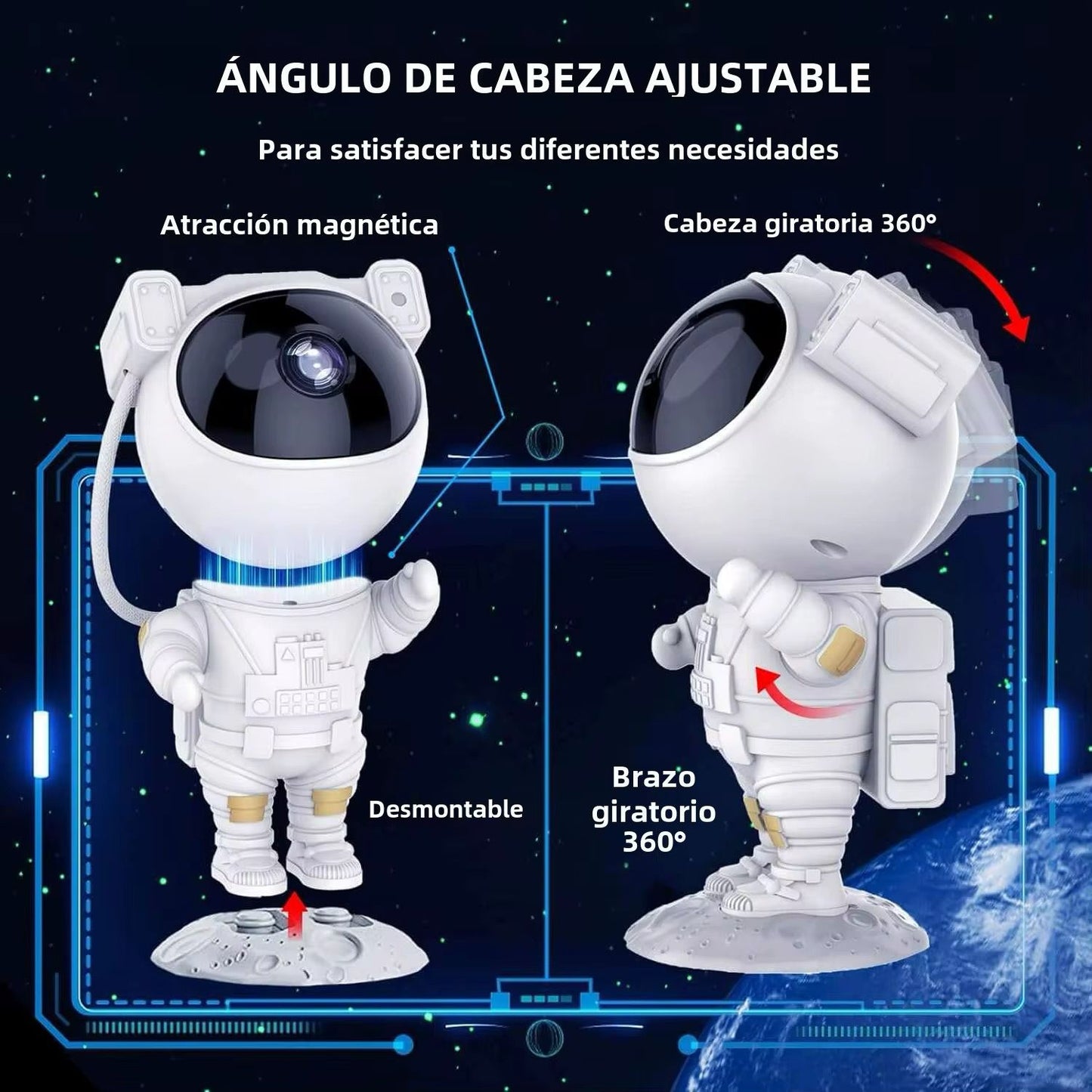 astronauta proyector sin parlante  CJ  C83