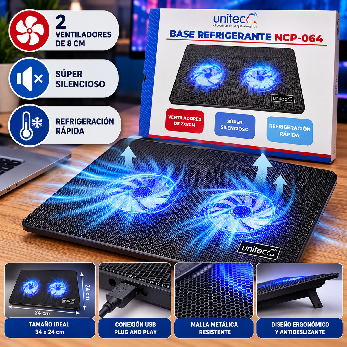 base refrijerante para portatil ncp 212