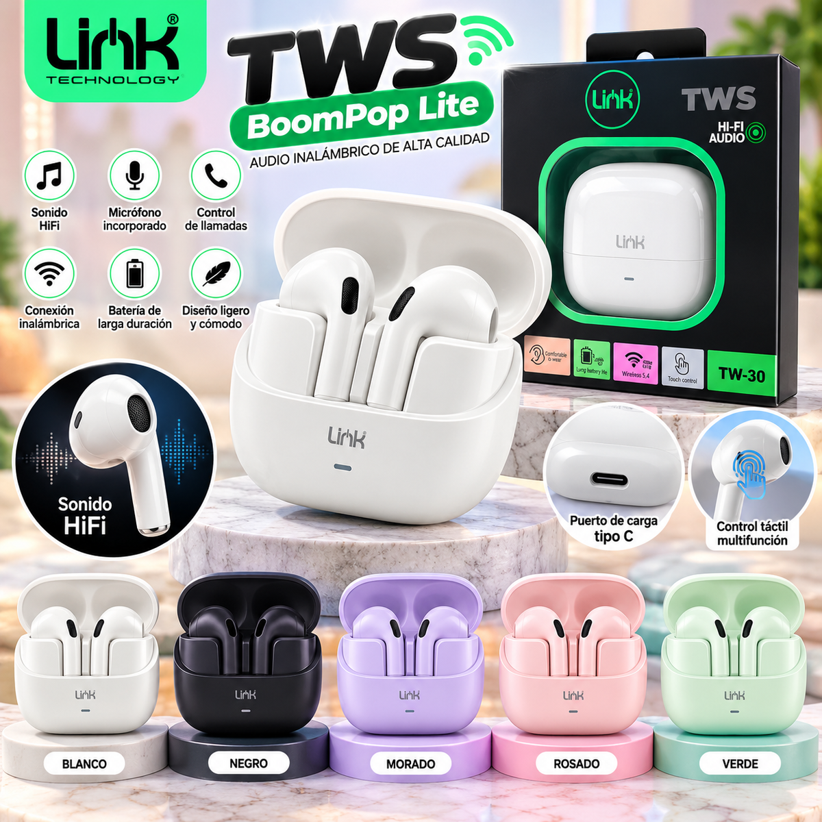 audifonos link  TW-30