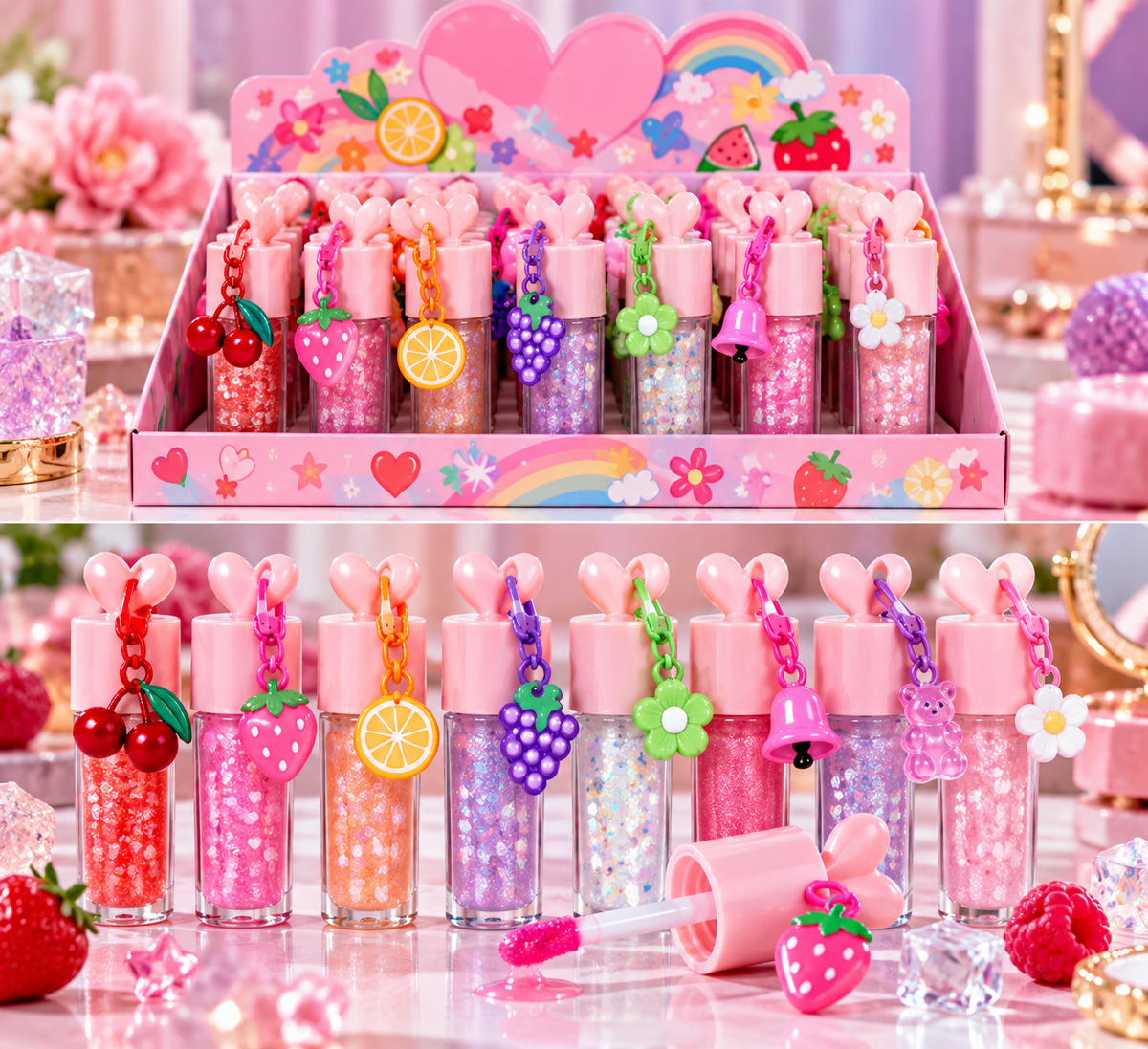 gloss rimocoo con corazon frutas 9151
