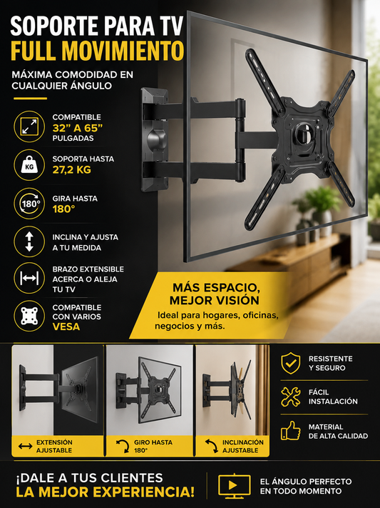 soporte para tv de 35 a 65 pulgadas
