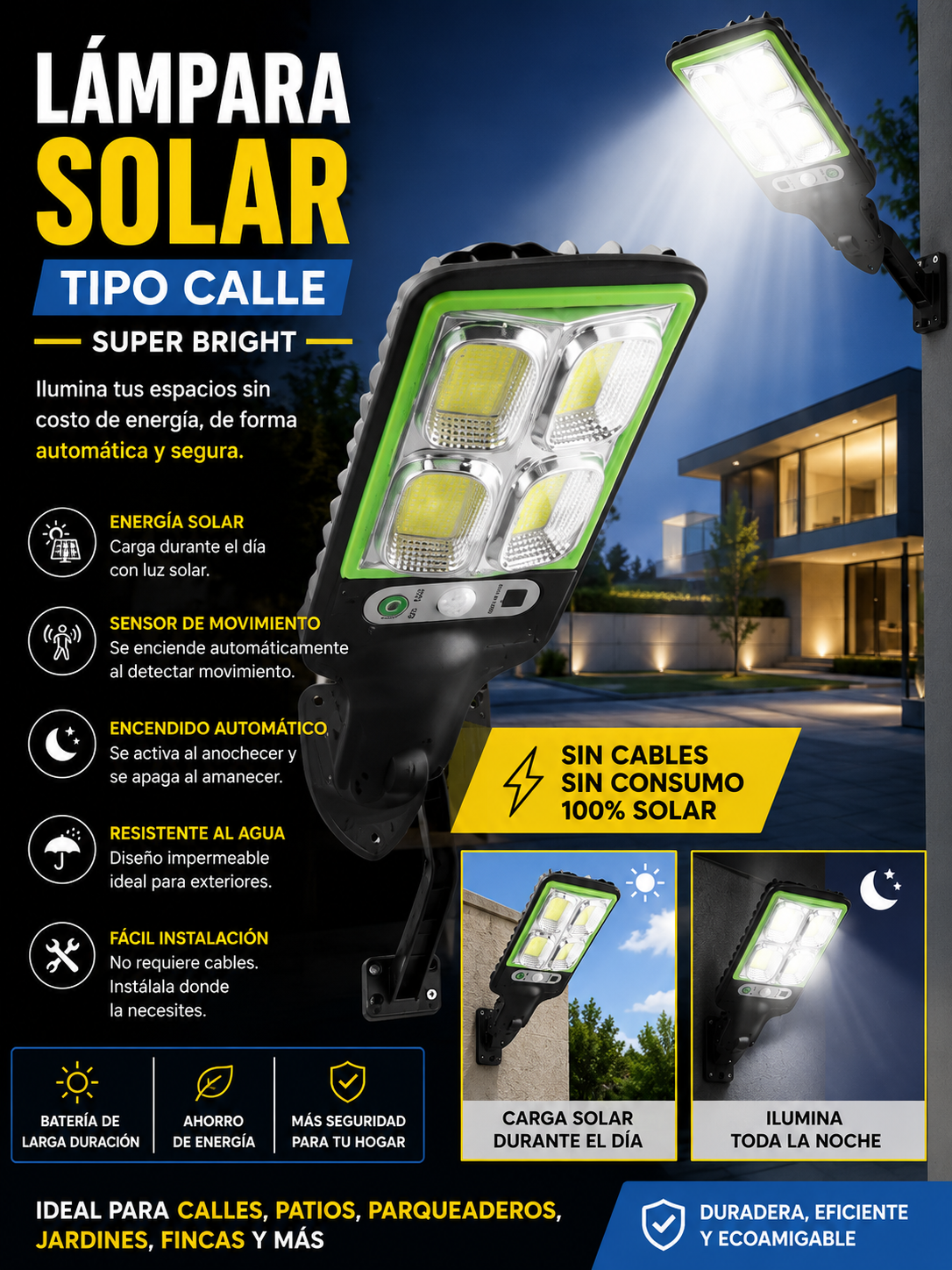 lampara con sensor solar