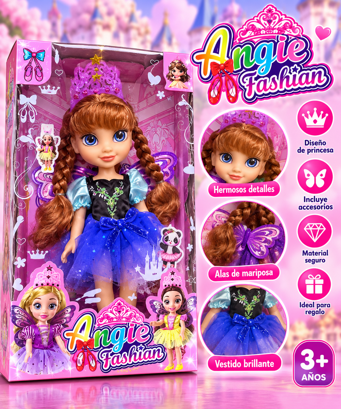 MUÑECA PRINCESAS CON ALAS DE HADA