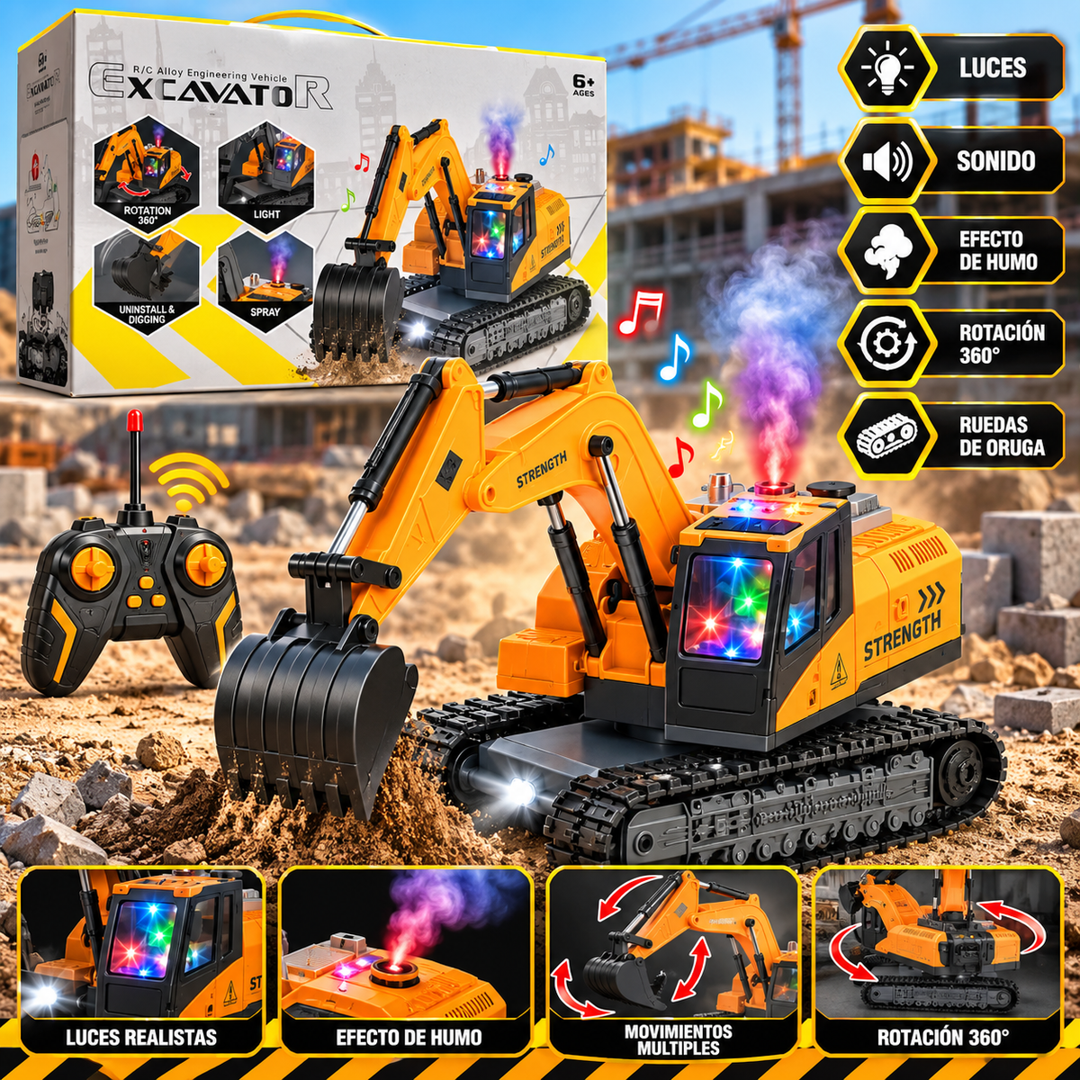 excavadora a control remoto