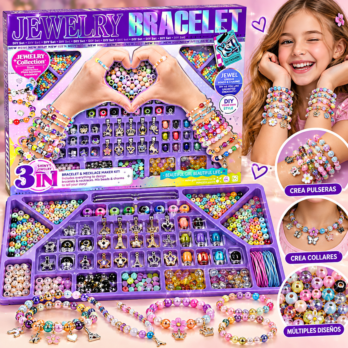 kit de manillas con charms