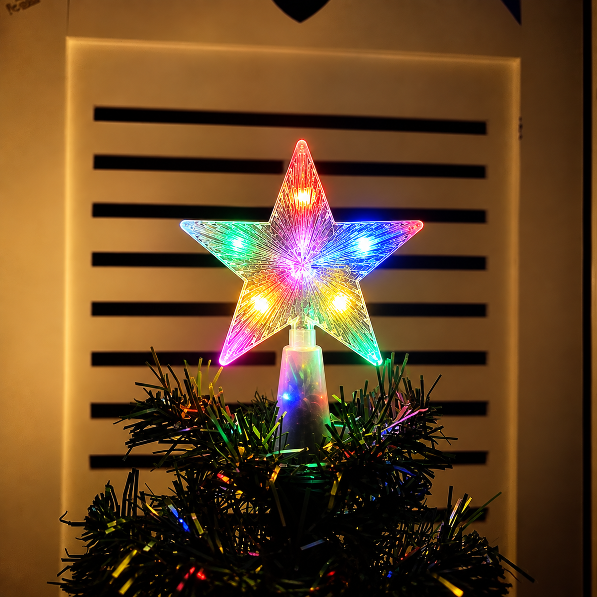 ESTRELLA DE ARBOL EN PUNTA MULTICOLOR ES1717