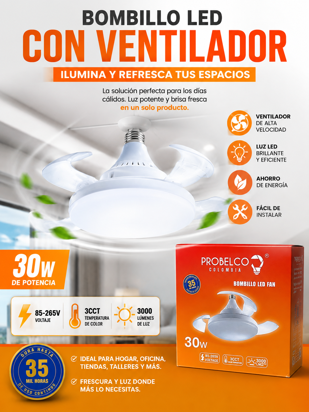 bombillo ventilador