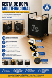 cesta de ropa con ruedas