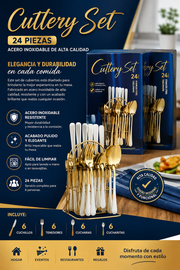 set cubiertos x24 piezas