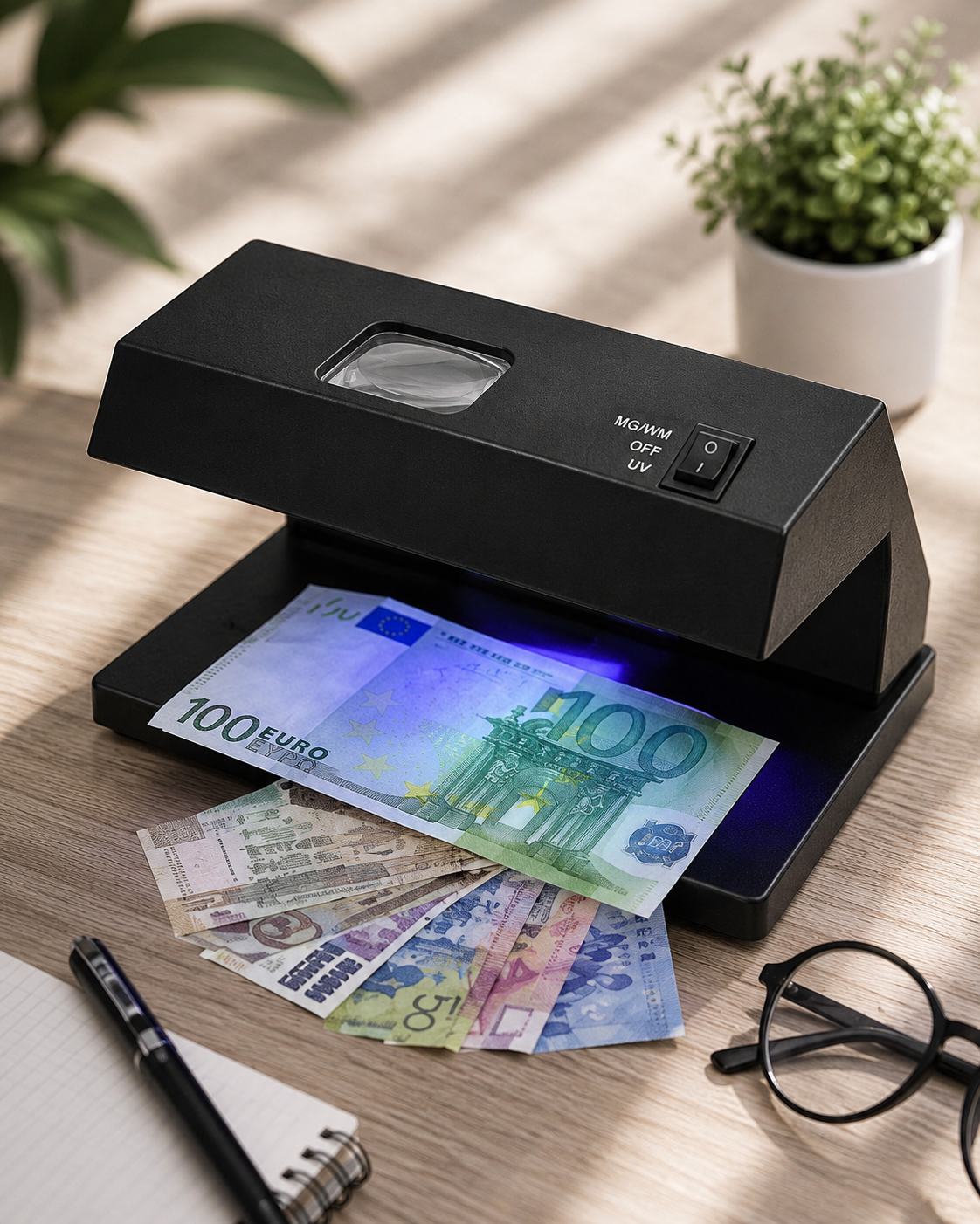 detector de billetes falsos