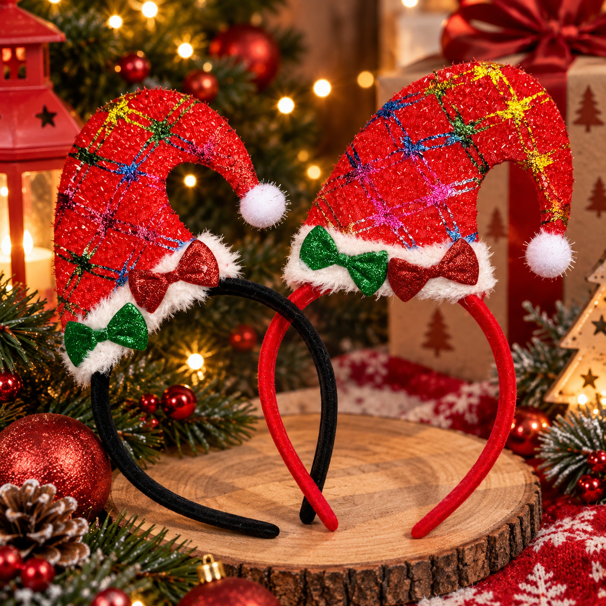 diadema de gorrito de navidad