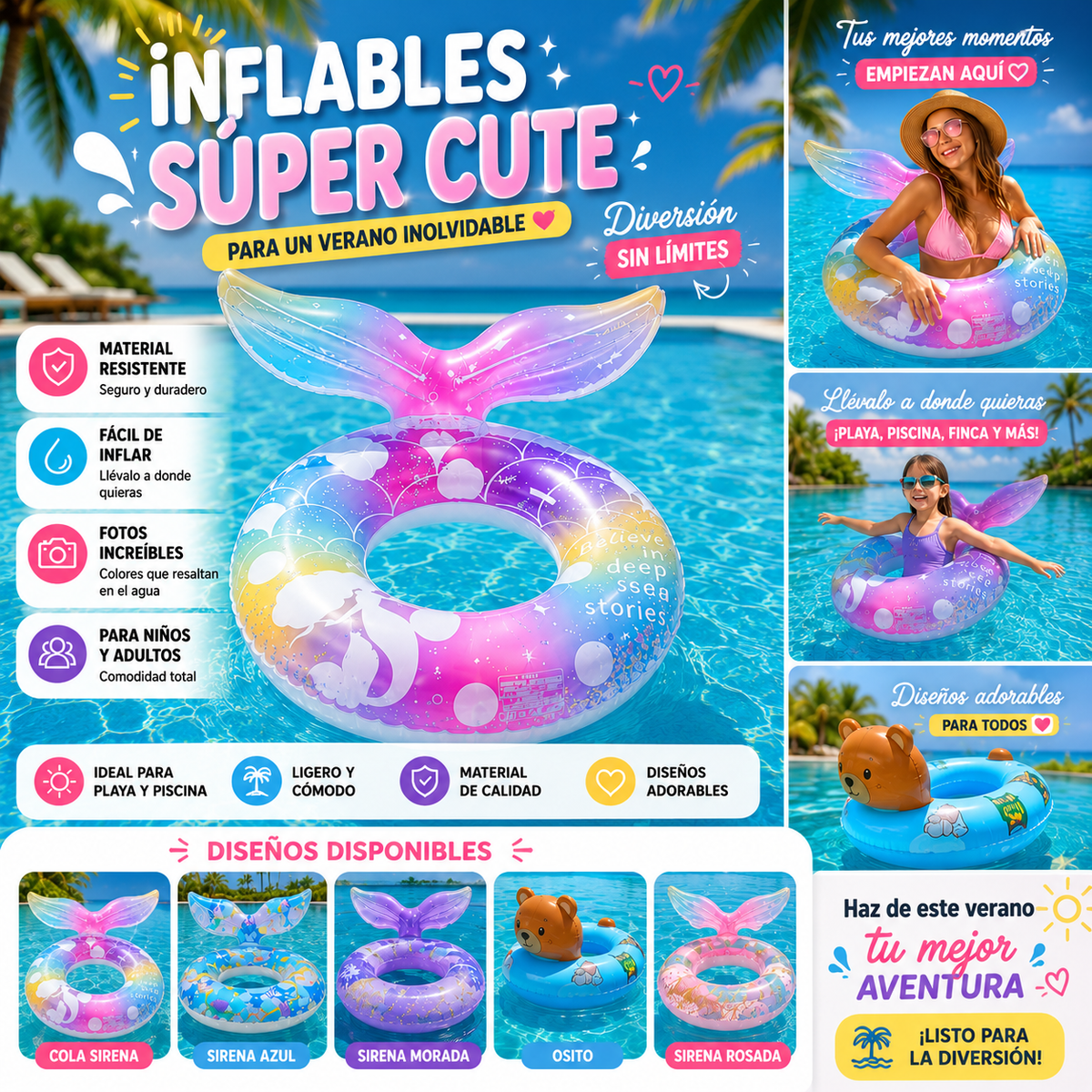inflables para piscina