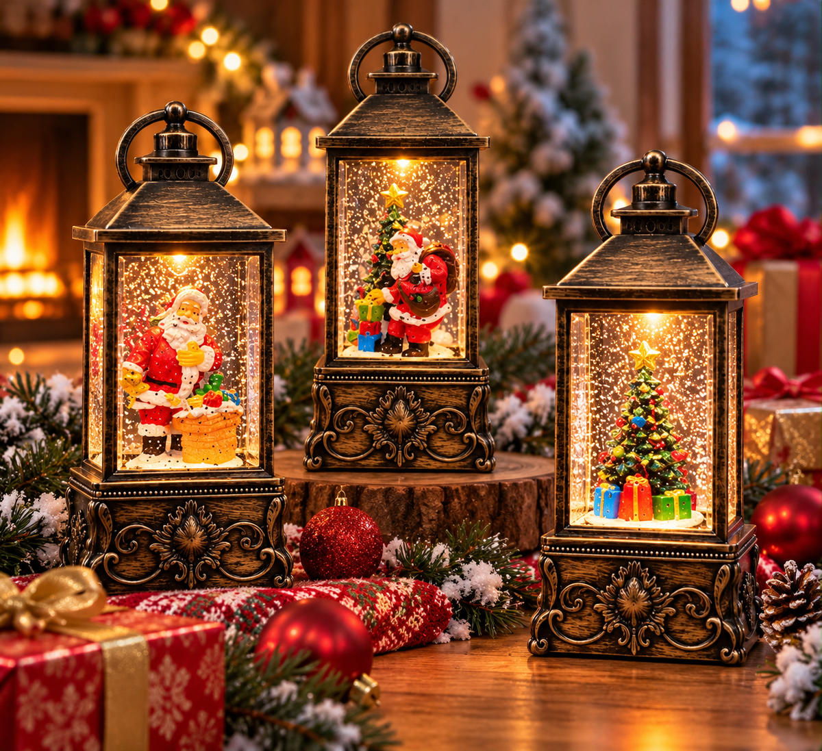 lampara farol navideño musical  ref ad01