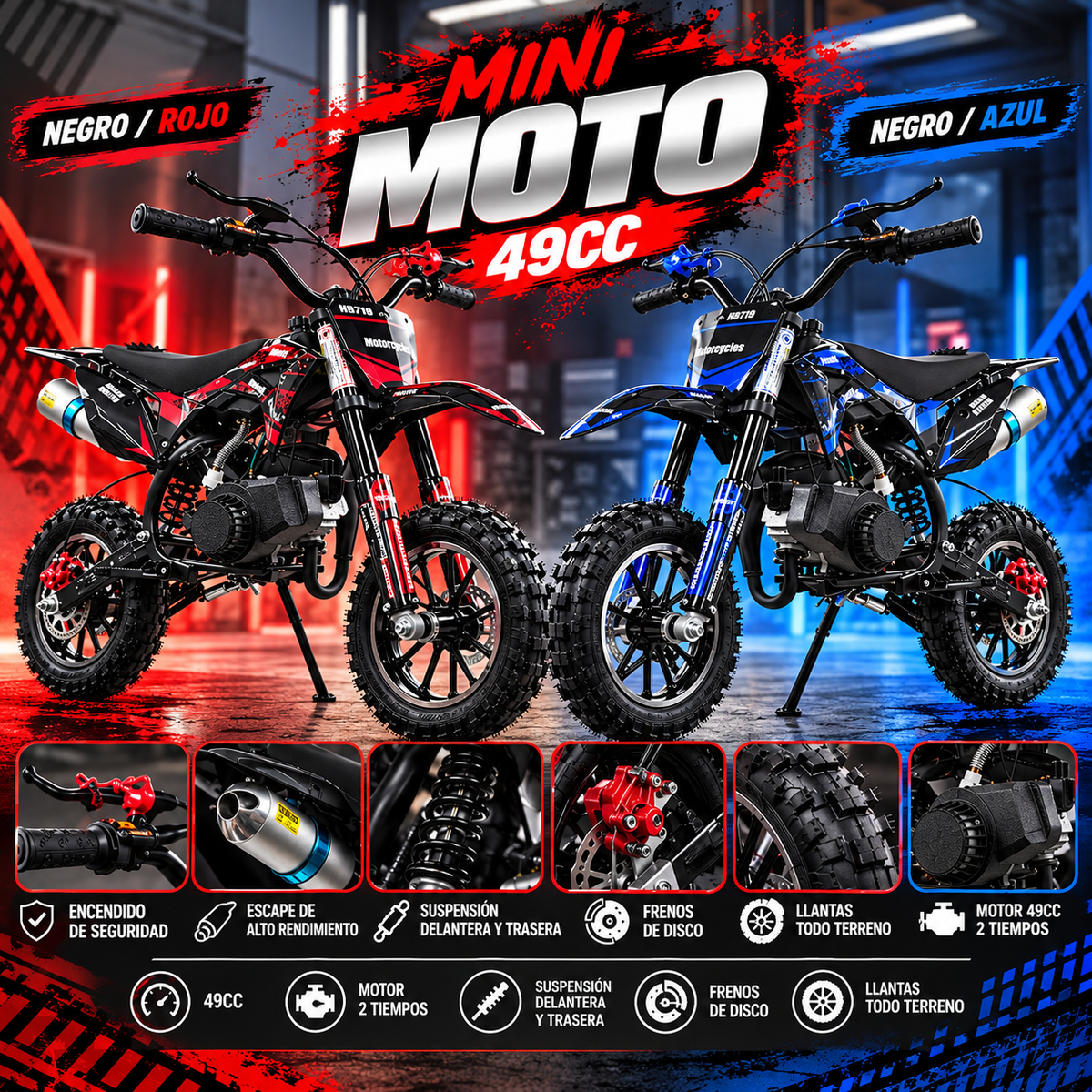 motocross 2 tiempos 49cc