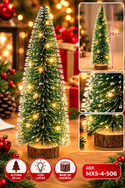 mini arbol de navidad con luces verde de 29cm MX5-4-506
