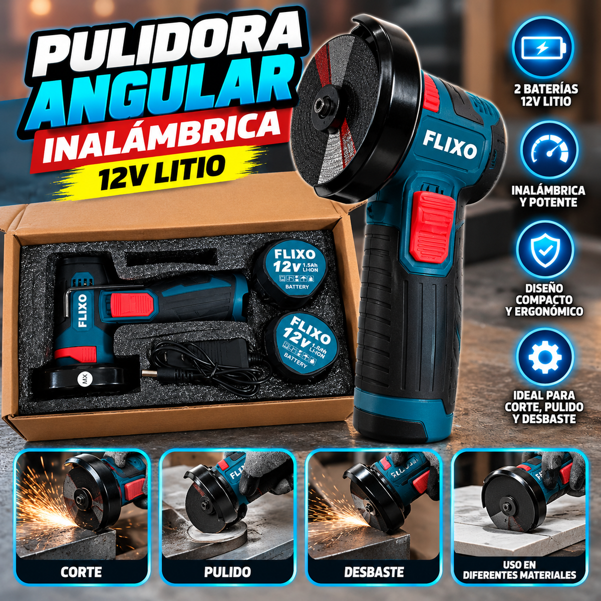 kit de pulidora azul sin maleta Ref: SE-17