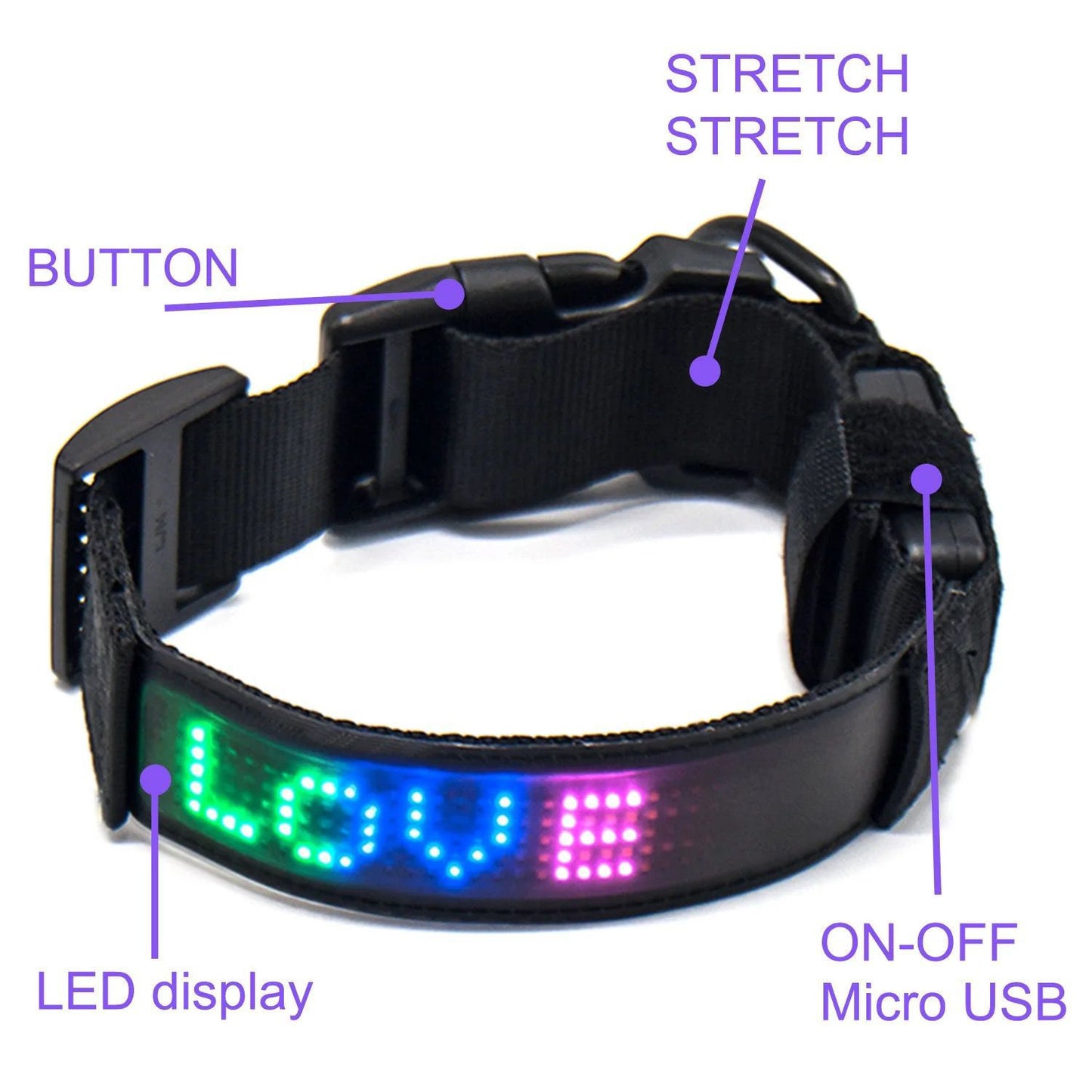 collar para perros led