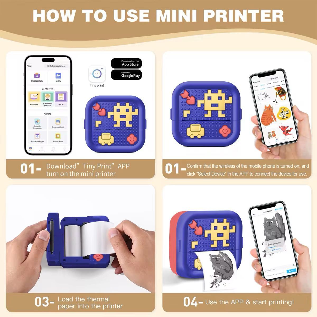 Mini impresora térmica