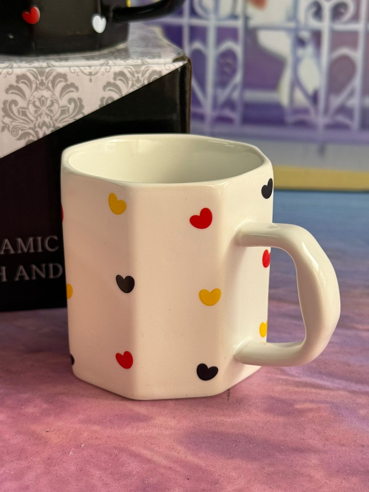 Set de mug de corazones x6