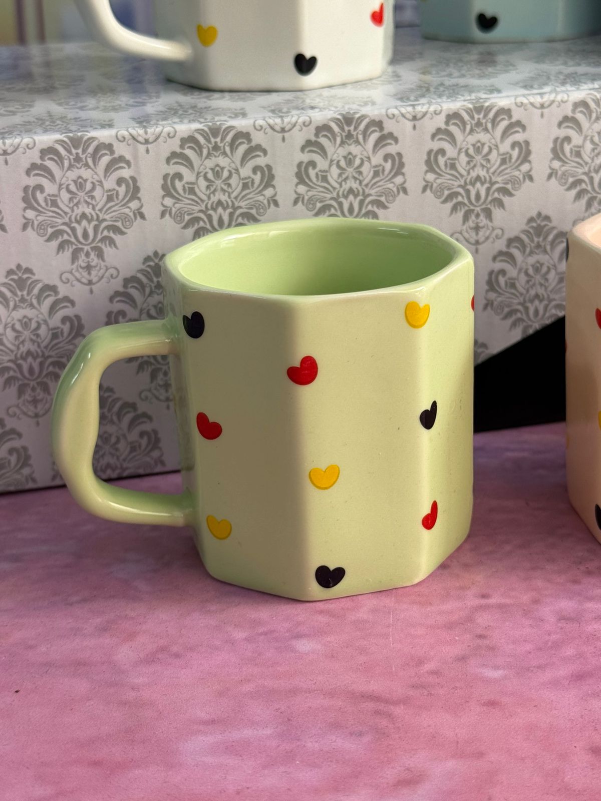 Set de mug de corazones x6