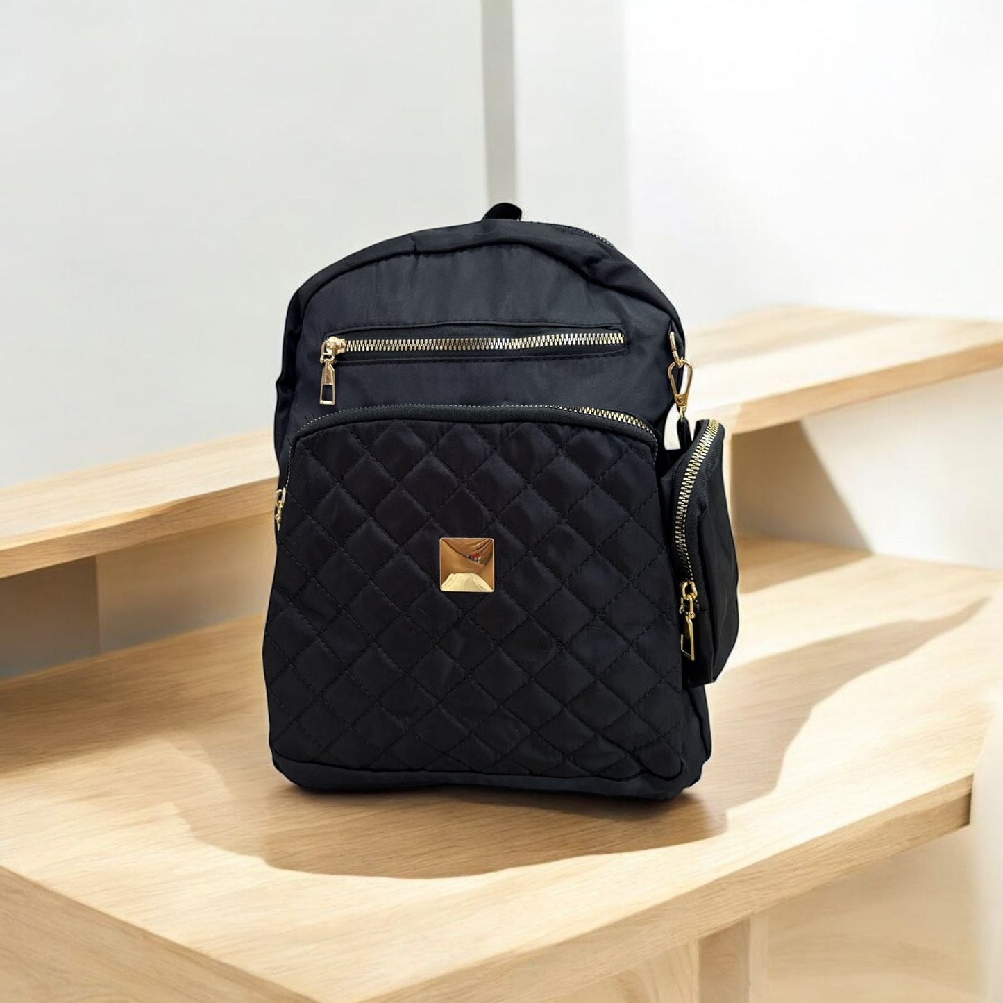 morral con cierre dorado y bolsillo cuadrado fbk5016
