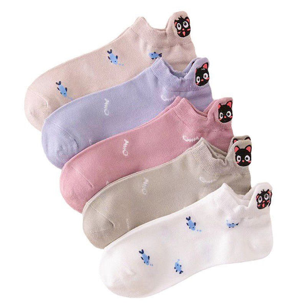 MEDIAS DE GATO BORDADO X10  CJ F21