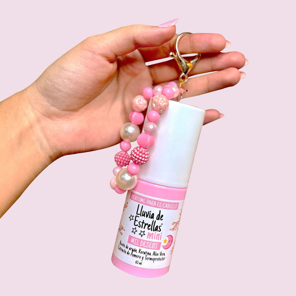 perfume capilar con llavero