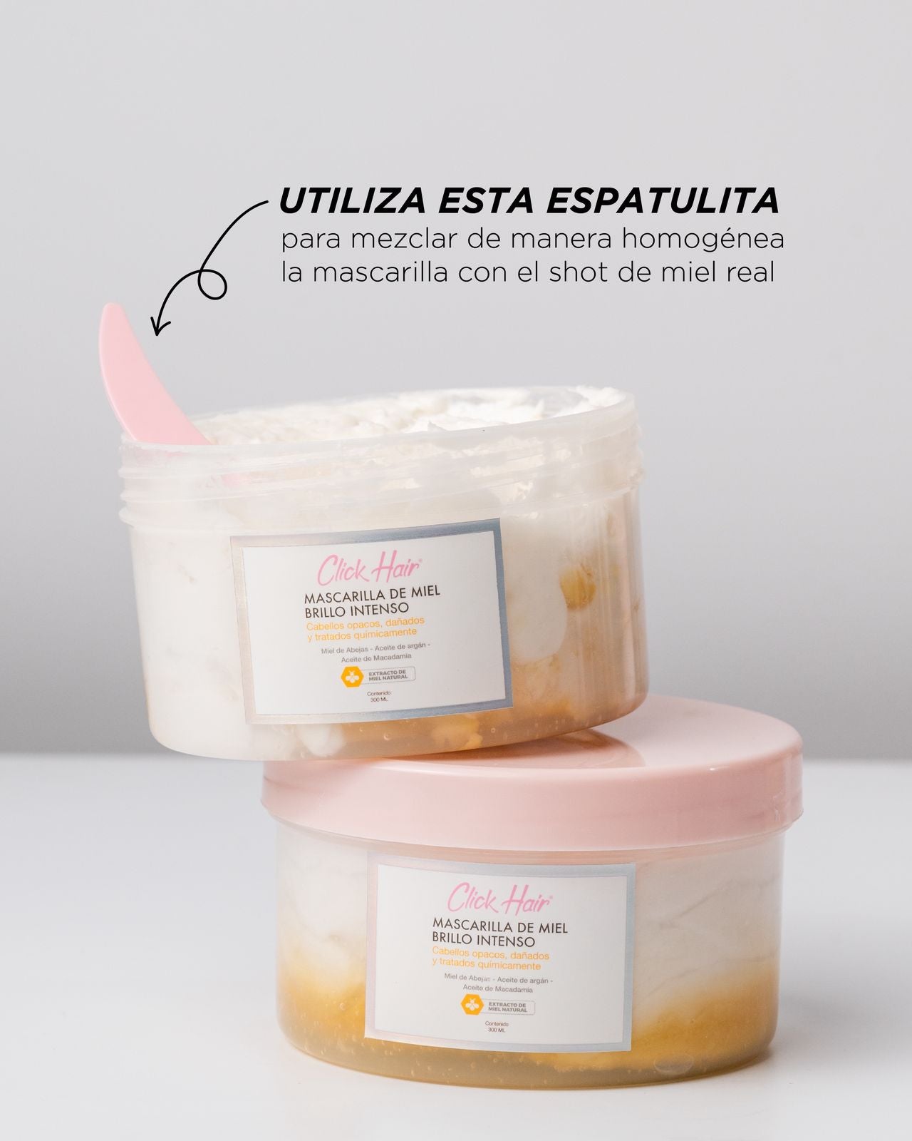 MASCARILLA CON MIEL NATURAL 300 ML CLICK HAIR