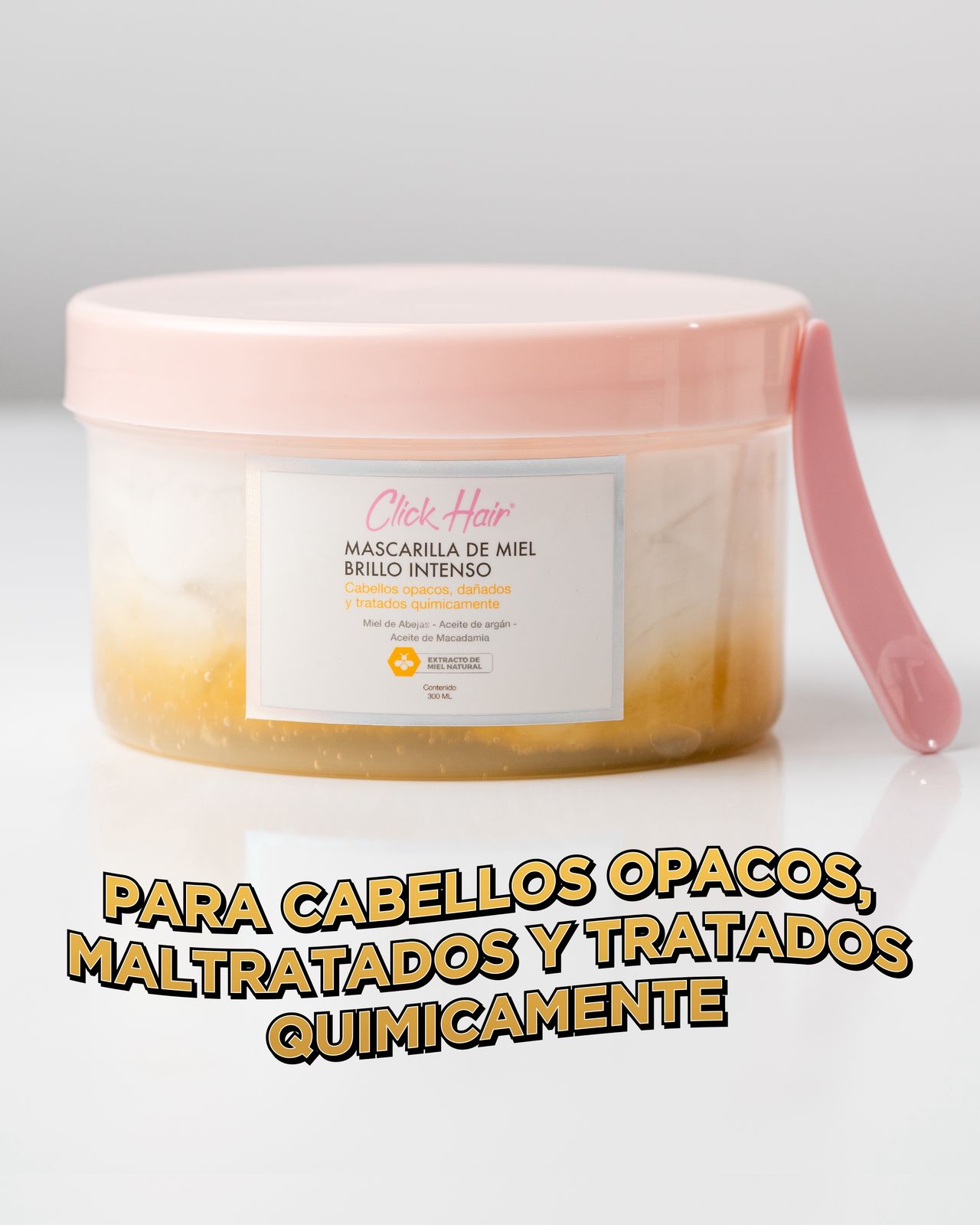 MASCARILLA CON MIEL NATURAL 300 ML CLICK HAIR