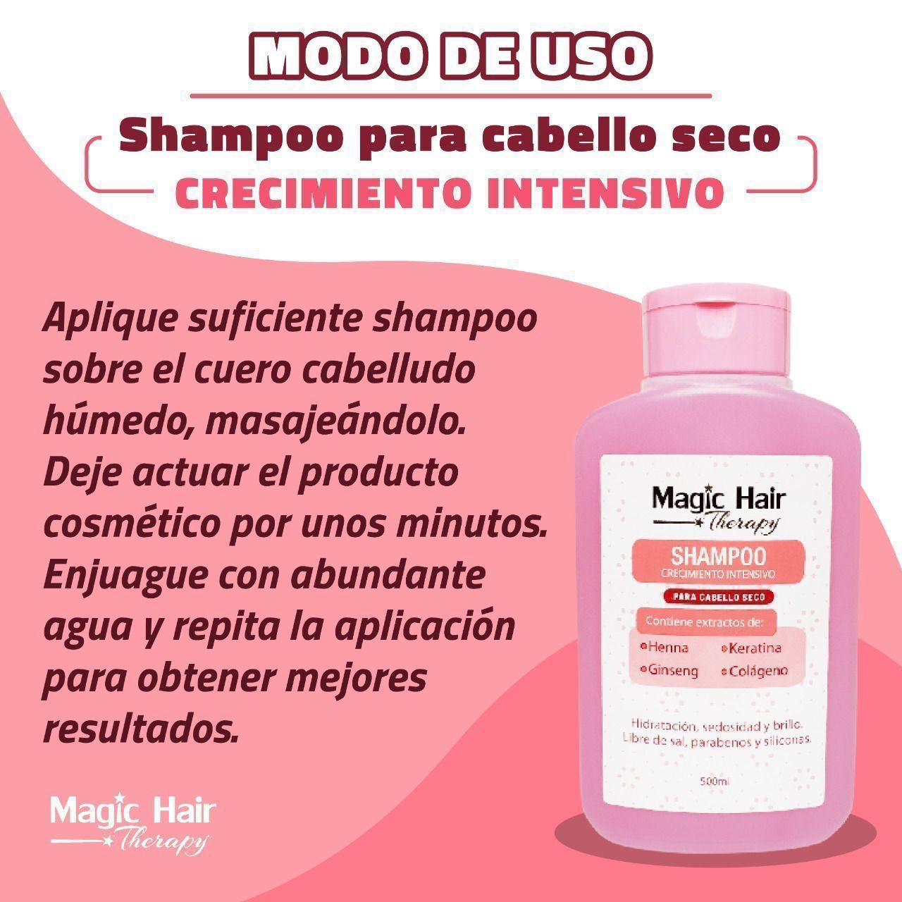 SHAMPOO CRECIMIENTO INTENSIVO PARA CABELLO SECO MAGIC HAIR