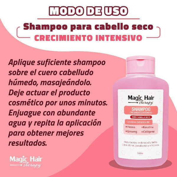 SHAMPOO CRECIMIENTO INTENSIVO PARA CABELLO SECO MAGIC HAIR