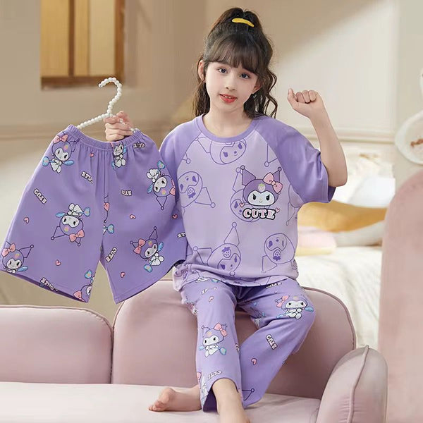 PIJAMA KUROMI MORADO 3 PIEZAS