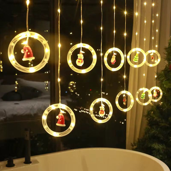 luz de navidad cascada de aro