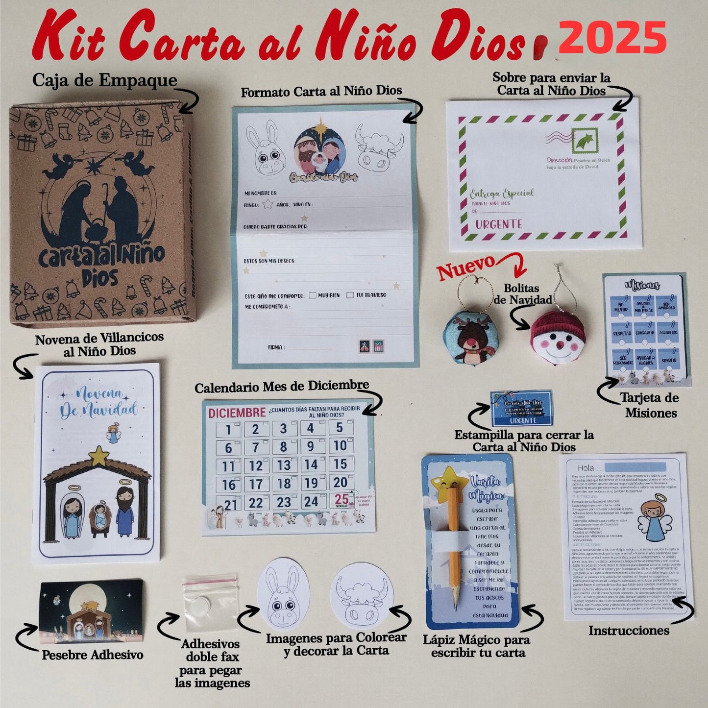 kit de carta al niño dios 2025
