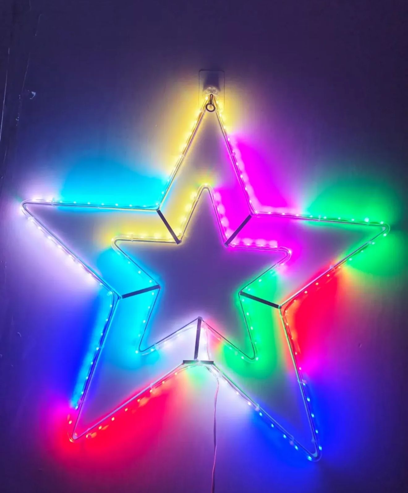 estrella de navidad tubo decorativa