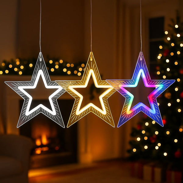 estrella plana decorativa de navidad