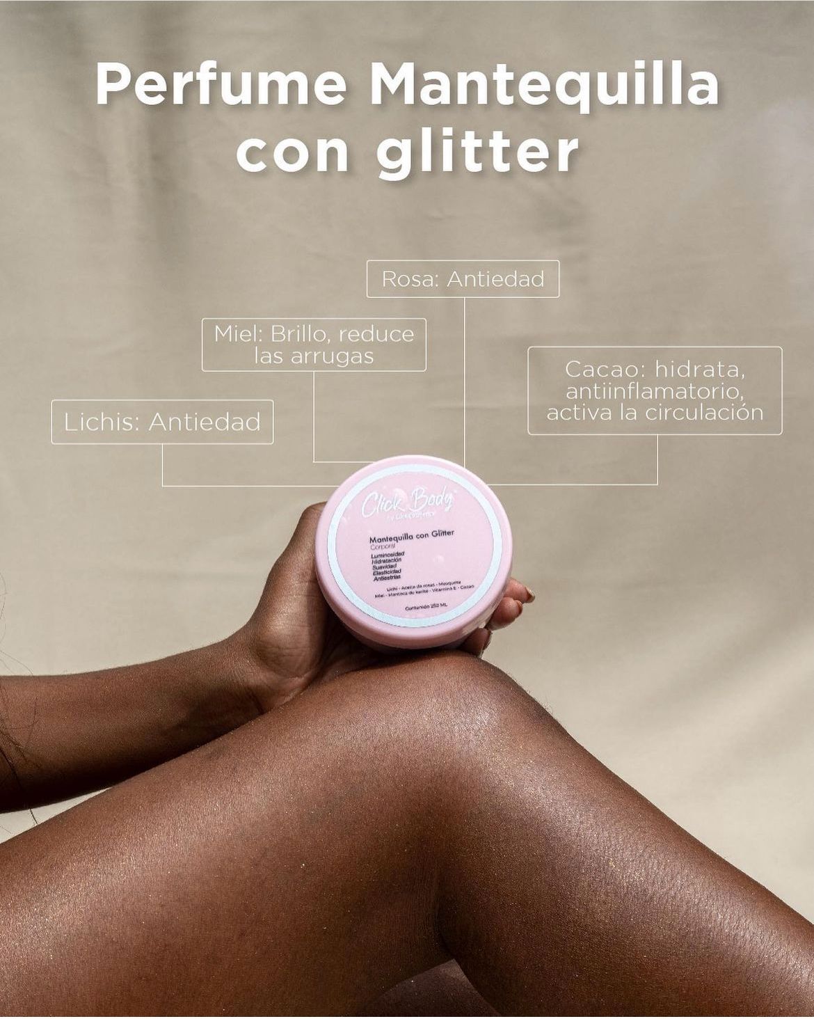 MANTEQUILLA CON GLITTER CLICK HAIR