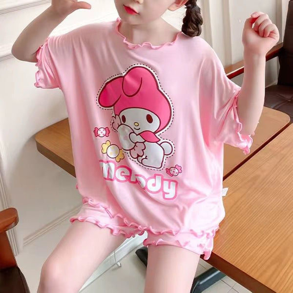 PIJAMA 2 PIEZAS MELODY UNICOLOR  SHORT TALLA 8