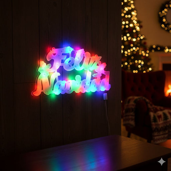 LETRERO MULTICOLOR DE FELIZ NAVIDAD