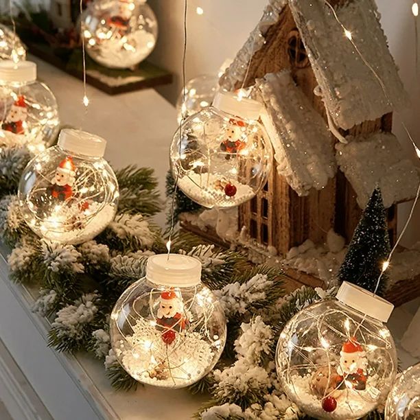 LUZ NAVIDEÑA CASCADA BOLITA CON FIGURAS 3 M