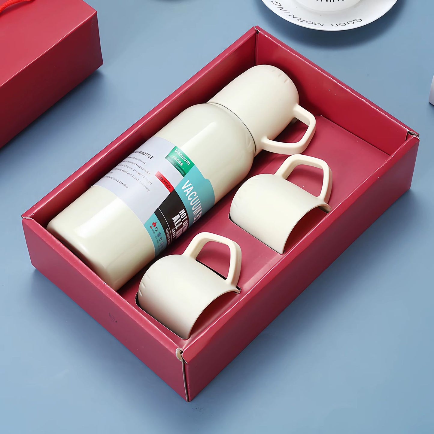termo 2 posillos bolsa de regalo roja