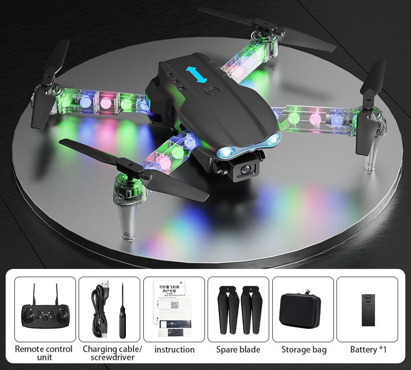 Dron e88 d pro con luces rgb
