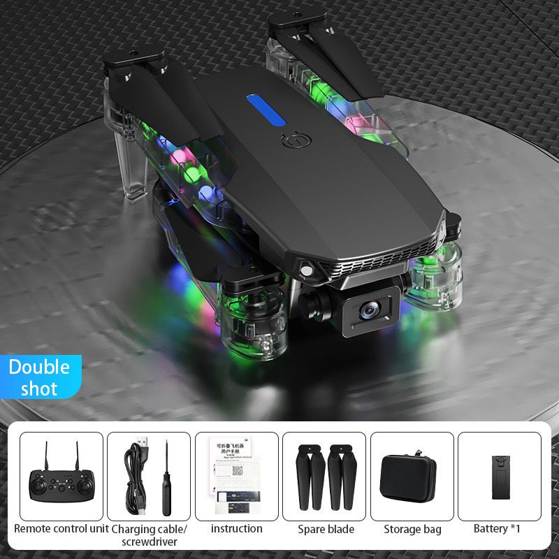 Dron e88 d pro con luces rgb