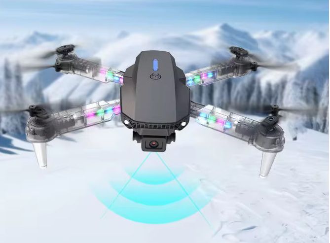 Dron e88 d pro con luces rgb