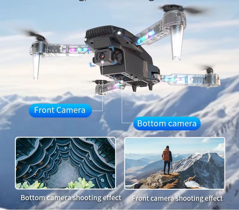 Dron e88 d pro con luces rgb