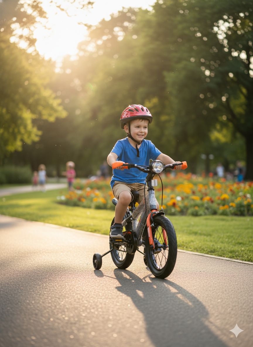 bicicleta infantil naranja