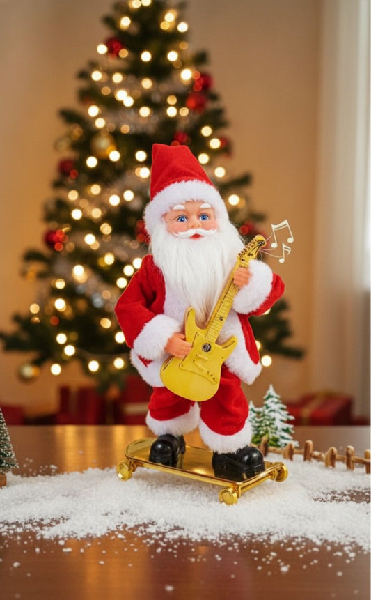papa noel con guitarra