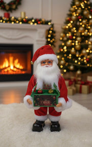 papa noel con caja de regalo rokola
