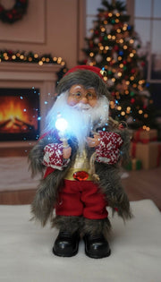 PAPA NOEL ELEGANTE EN CAJA CON LUZ Y SONIDO
